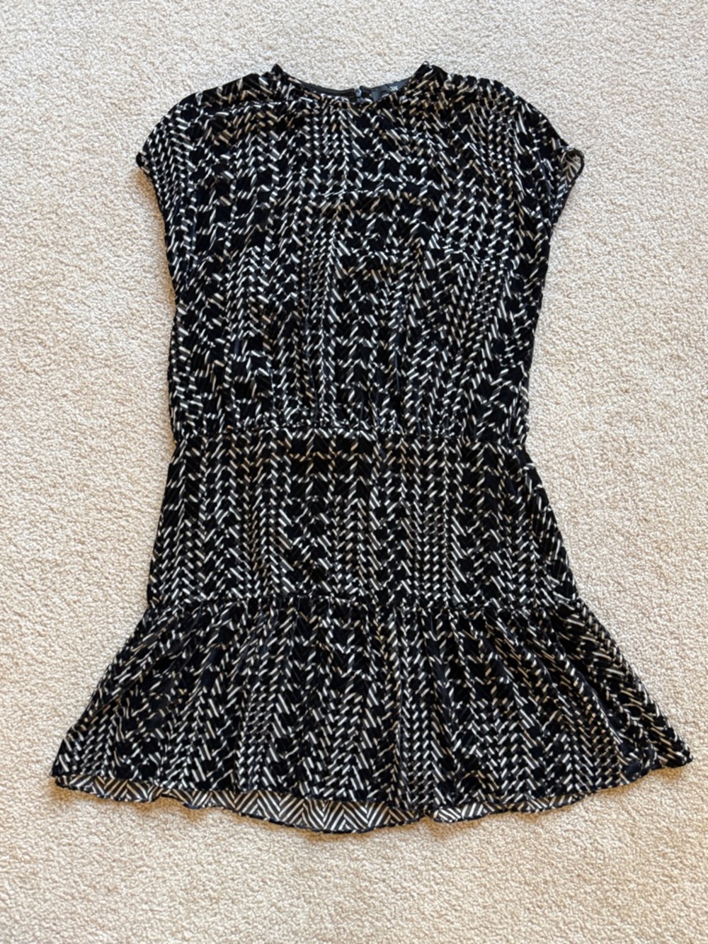 Cue Black & White Printed Short Dress